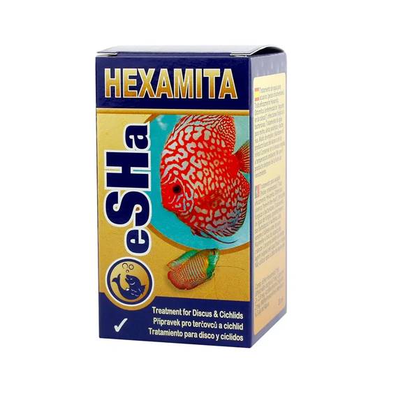 Esha Hexamita 20 ml Tratamiento para hexamita, parásitos flagelados.